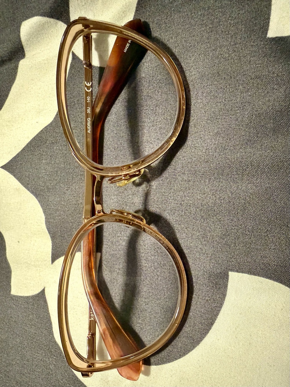 kate spade Audri/G Clear Blush Butterfly Glasses with Gold Bridge